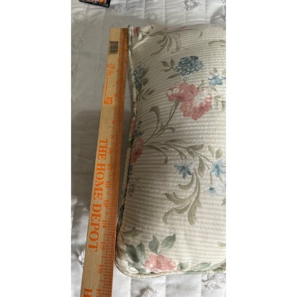 Chris Madden Floral Stripped Weaved Throw Pillow Set French Cottage Chic  Read - Picture 8 of 13